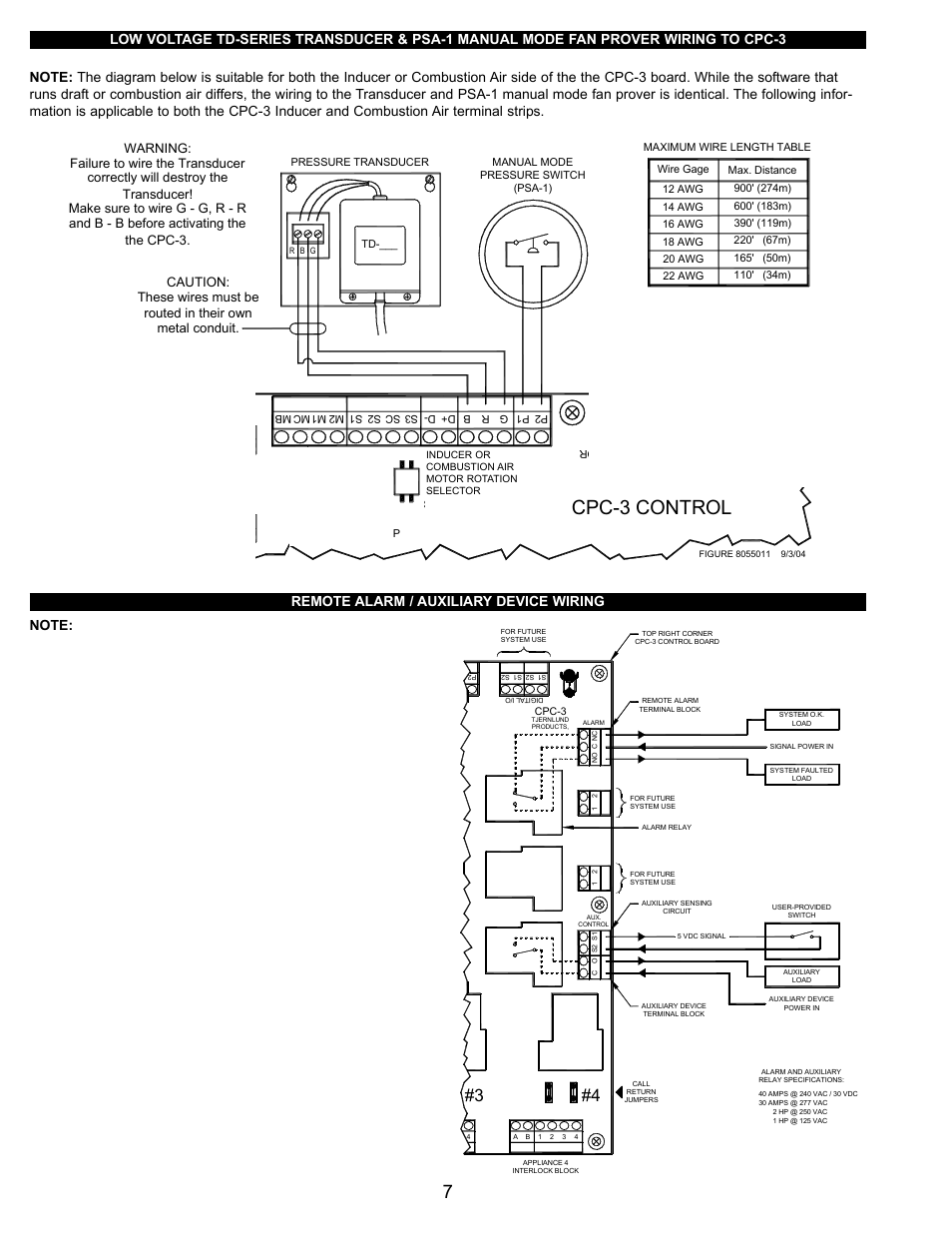 Cpc-3 control, Transducer! the cpc-3 | Tjernlund CPC-3 Constant Pressure Controller Startup Manual 8504125 User Manual | Page 8 / 18