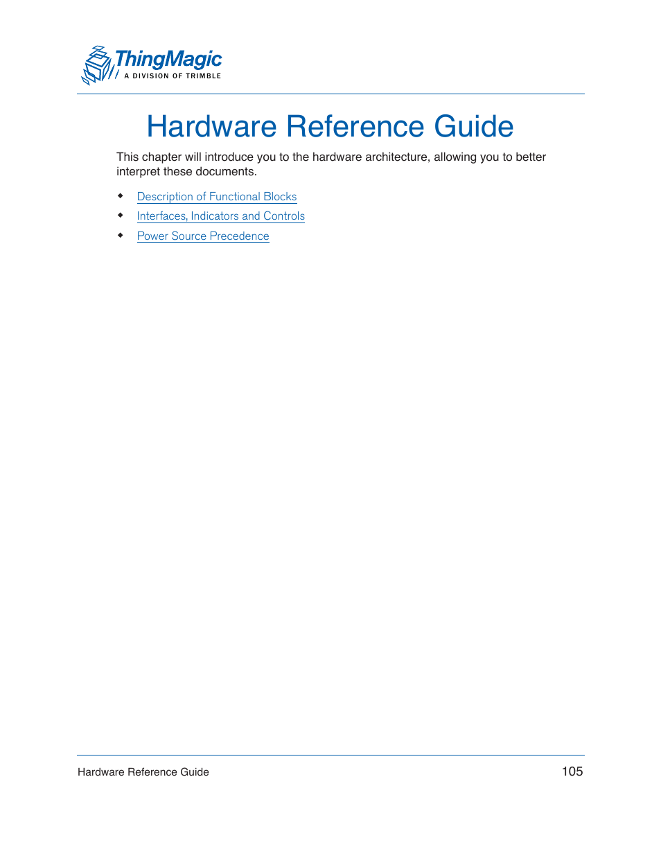 Hardware reference guide | ThingMagic Mercury xPRESS Platform v1.7 User Manual | Page 105 / 144