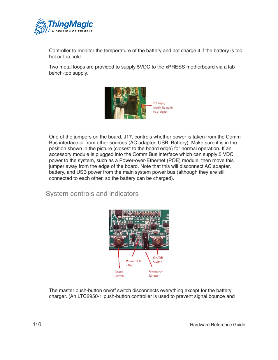 System controls and indicators | ThingMagic Mercury xPRESS Platform v1.7 User Manual | Page 110 / 144