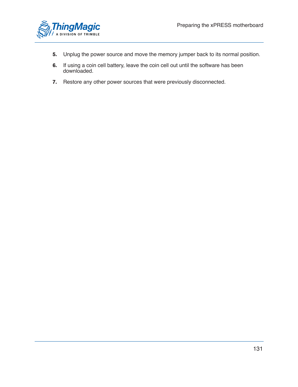 ThingMagic Mercury xPRESS Platform v1.7 User Manual | Page 131 / 144