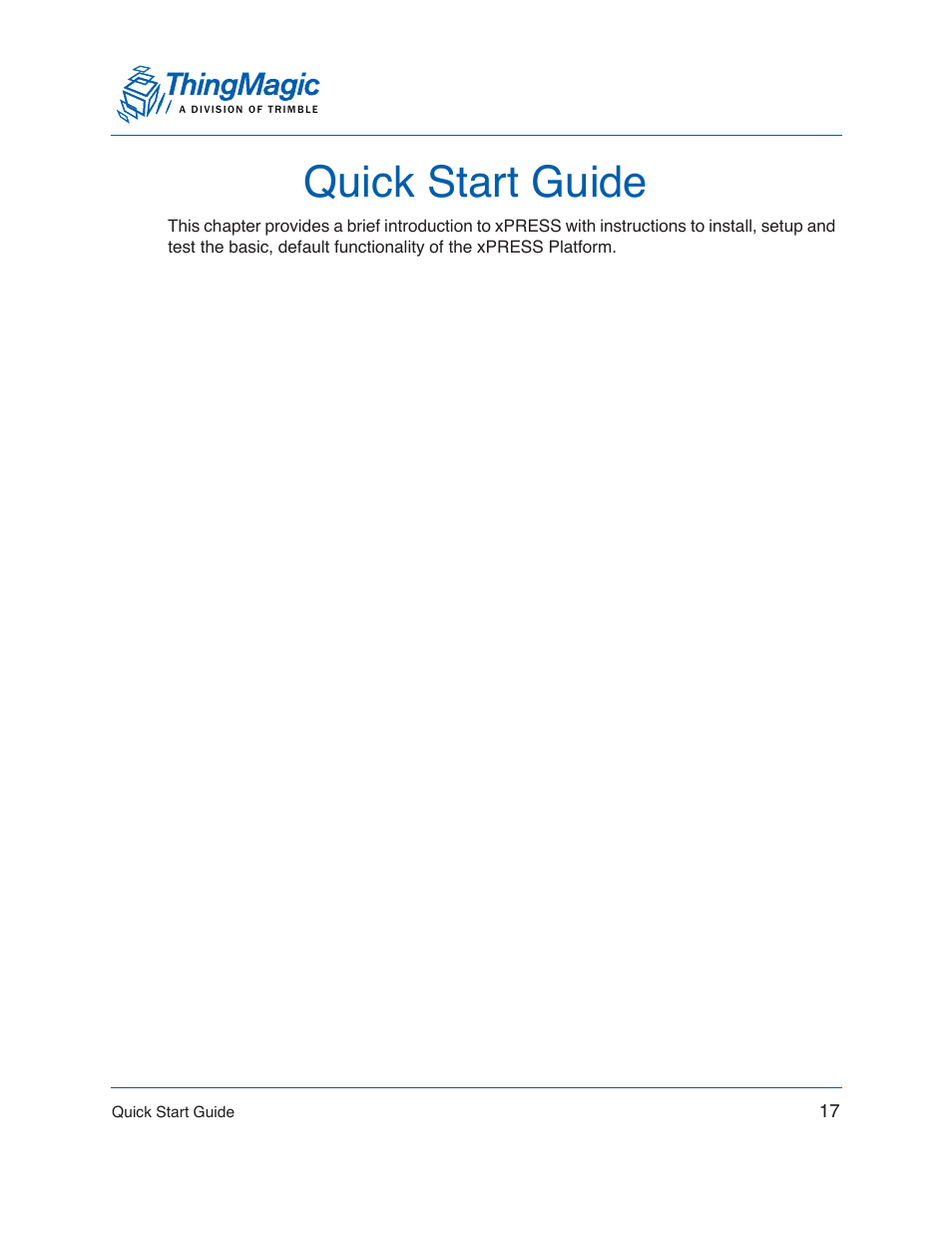 Quick start guide | ThingMagic Mercury xPRESS Platform v1.7 User Manual | Page 17 / 144