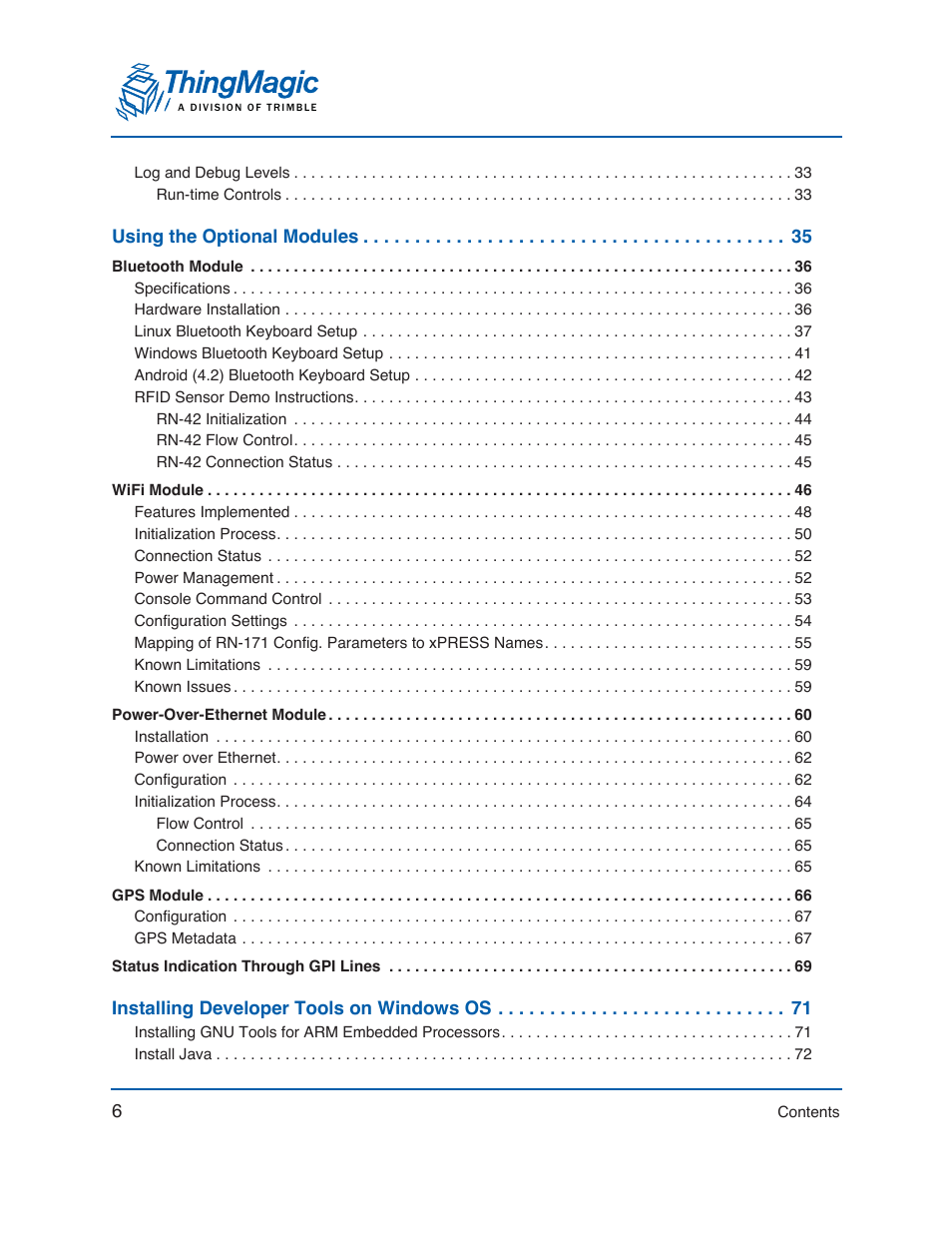 ThingMagic Mercury xPRESS Platform v1.7 User Manual | Page 6 / 144