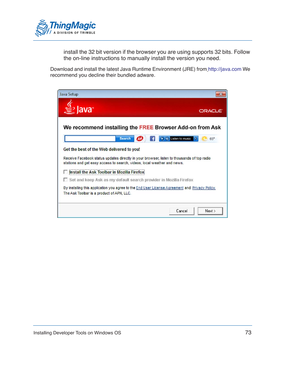 ThingMagic Mercury xPRESS Platform v1.7 User Manual | Page 73 / 144