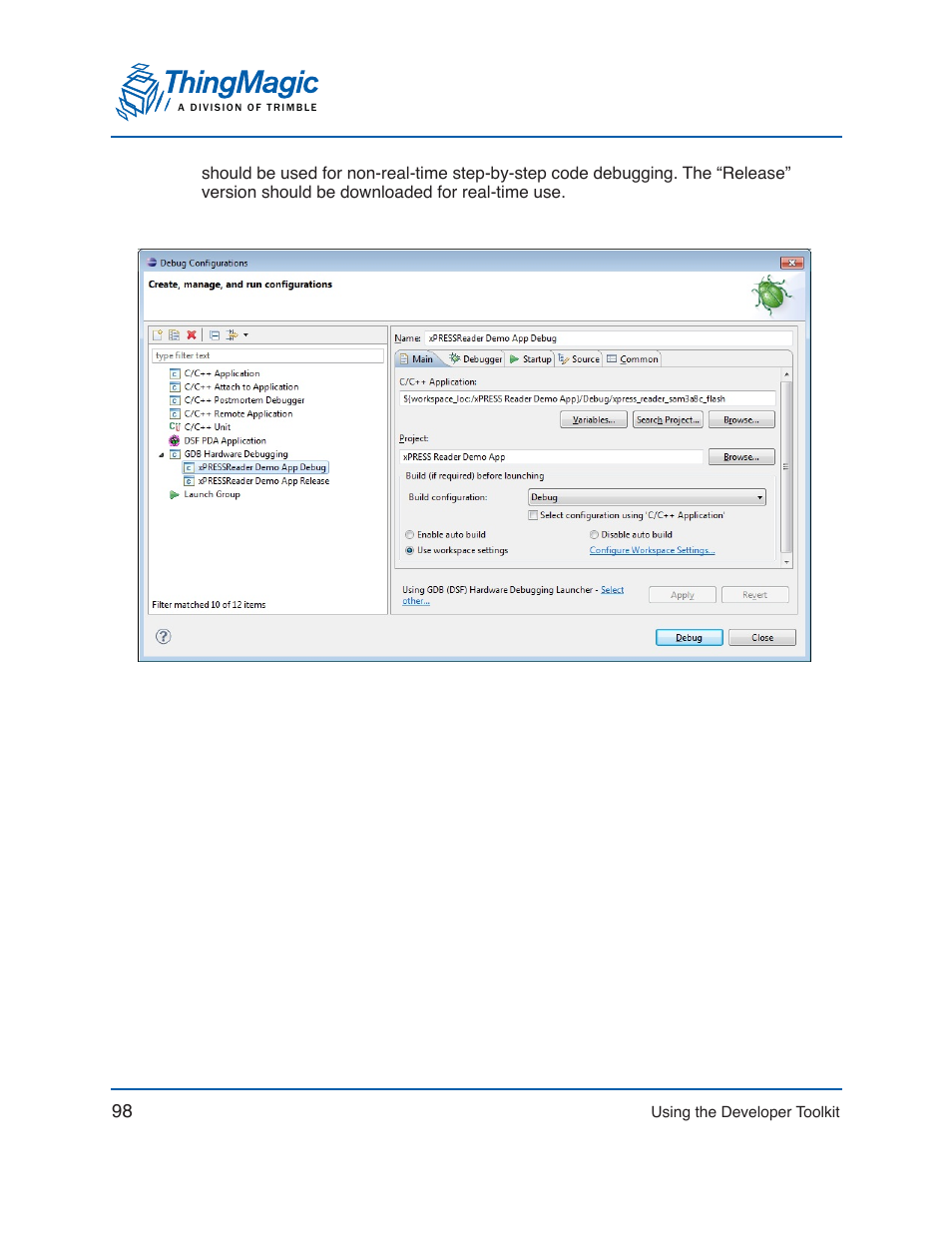 ThingMagic Mercury xPRESS Platform v1.7 User Manual | Page 98 / 144