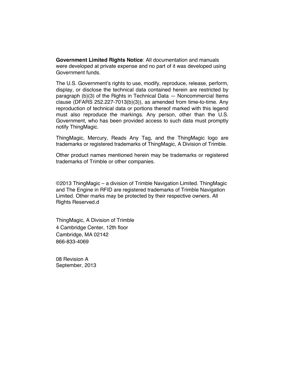 ThingMagic M6e User Manual | Page 2 / 100