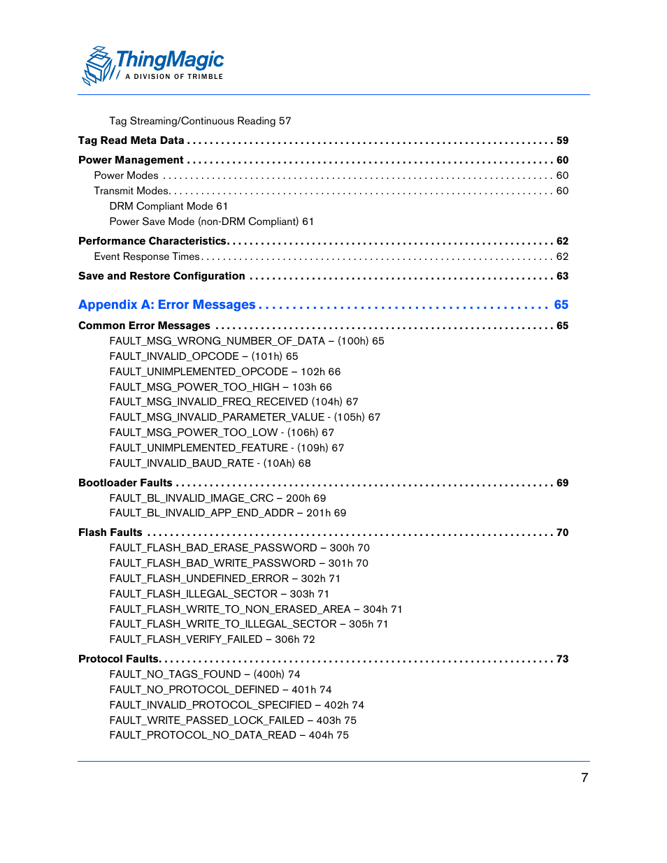ThingMagic M6e User Manual | Page 7 / 100