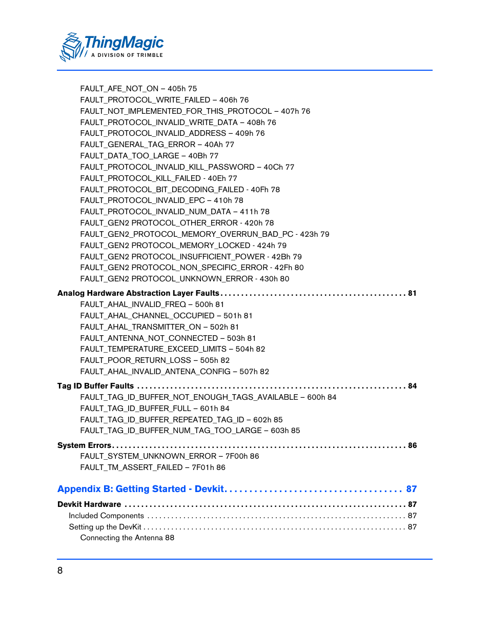ThingMagic M6e User Manual | Page 8 / 100
