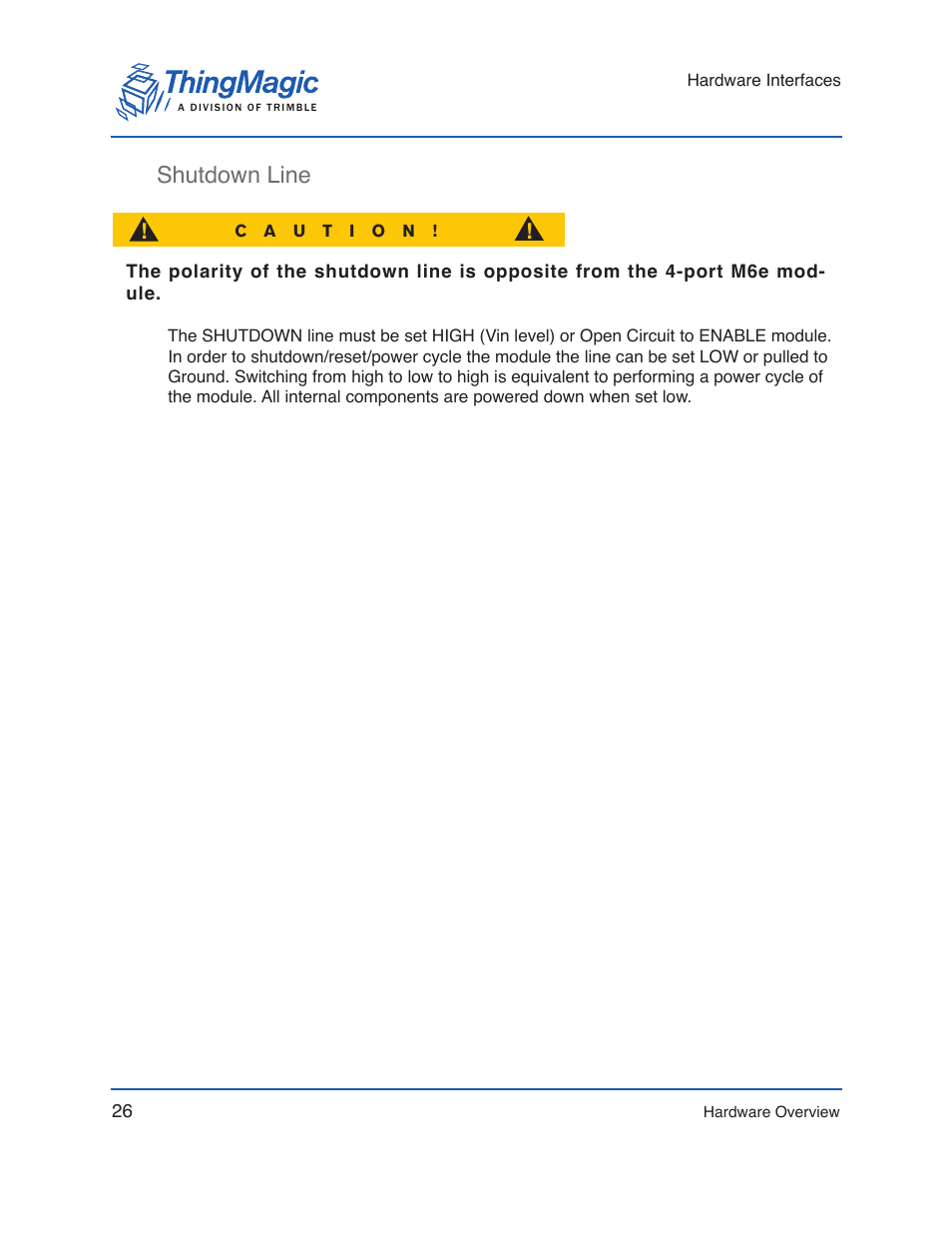 Shutdown line | ThingMagic Micro Hardware User Manual | Page 26 / 105