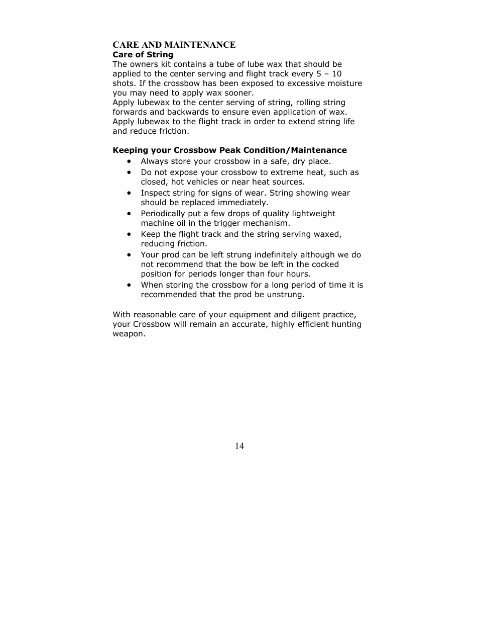 Barnett Engineering RX150 User Manual | Page 14 / 16