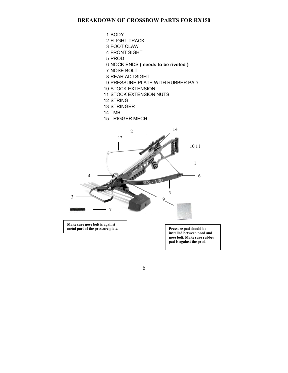 Barnett Engineering RX150 User Manual | Page 6 / 16