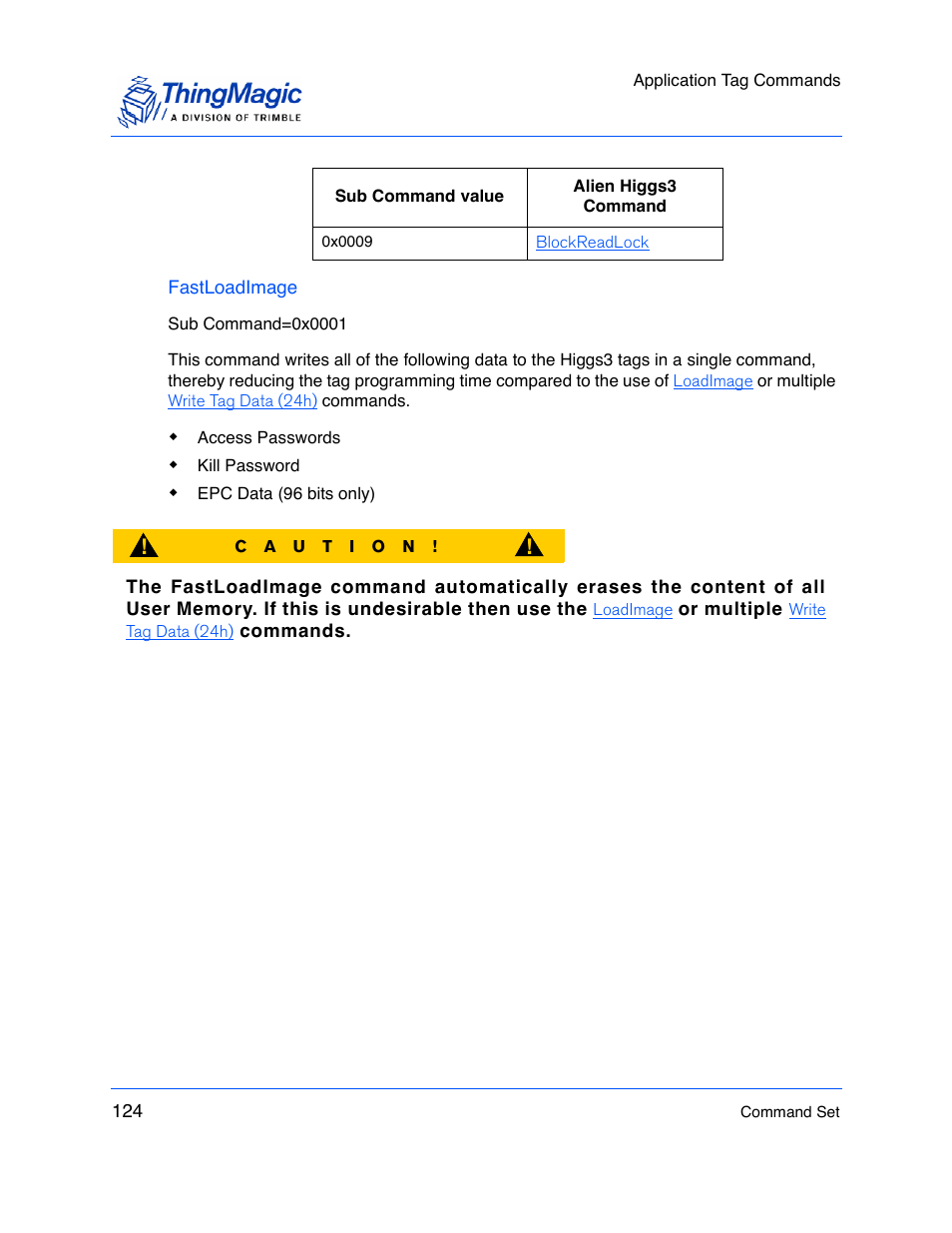 Fastloadimage | ThingMagic M5e-Compact User Manual | Page 124 / 252