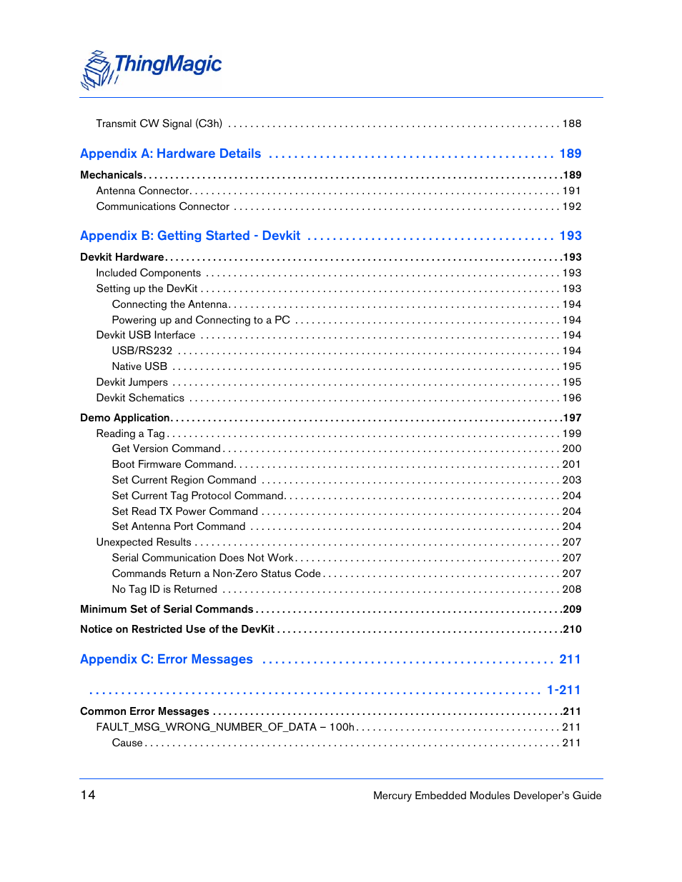 ThingMagic M5e-Compact User Manual | Page 14 / 252