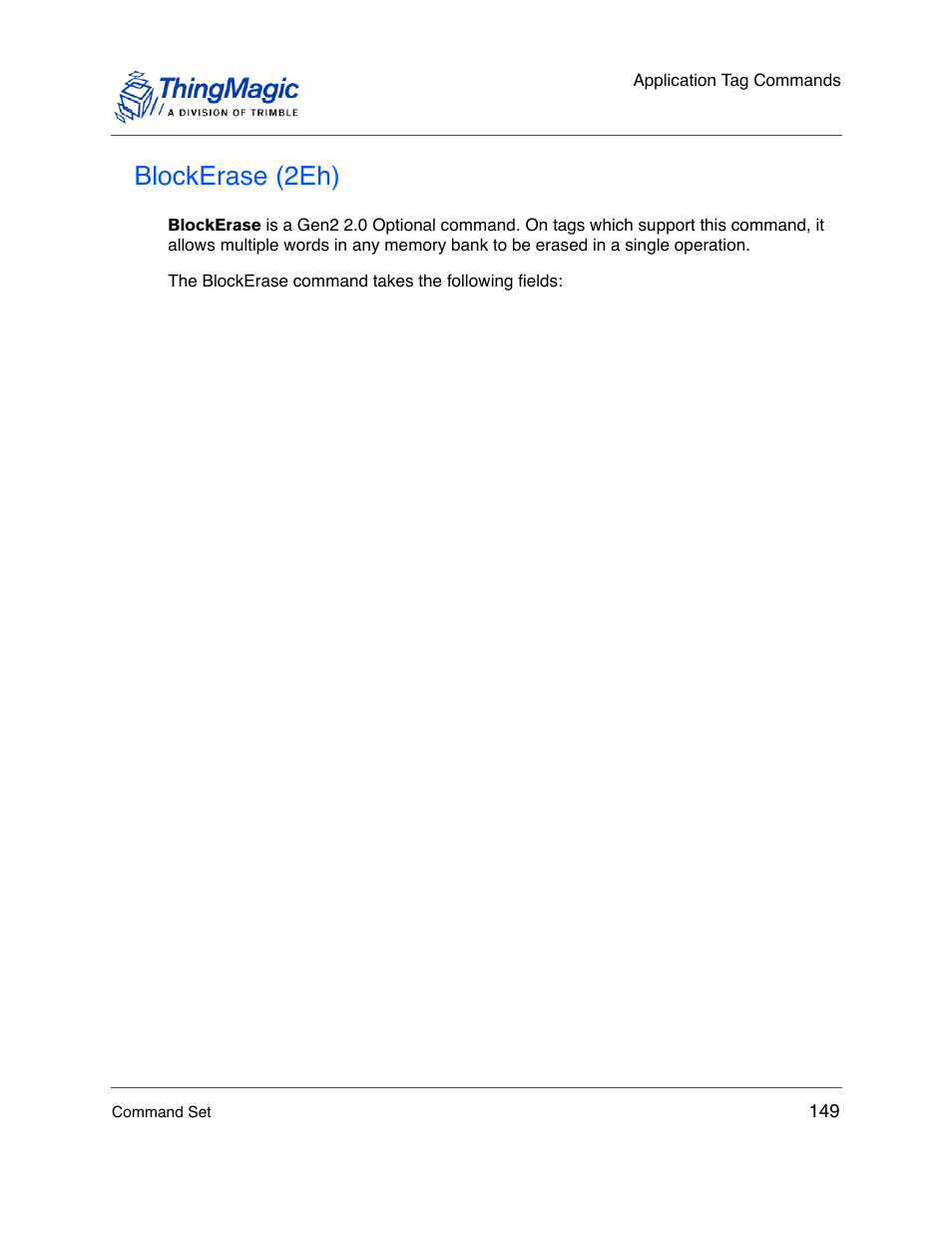 Blockerase (2eh) | ThingMagic M5e-Compact User Manual | Page 149 / 252