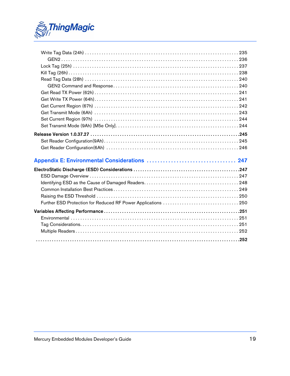 ThingMagic M5e-Compact User Manual | Page 19 / 252