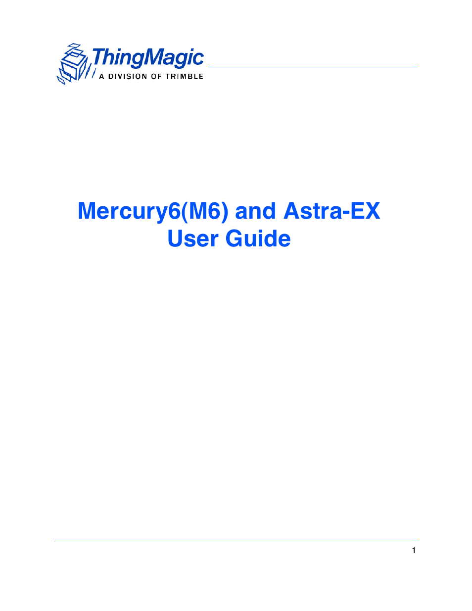 ThingMagic Astra-EX User Manual | 90 pages