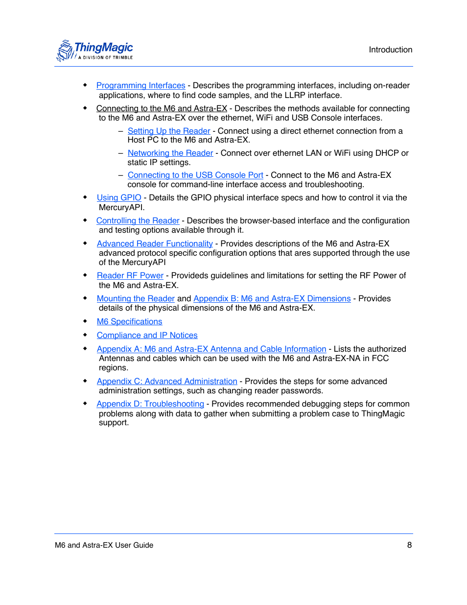 ThingMagic Astra-EX User Manual | Page 8 / 90