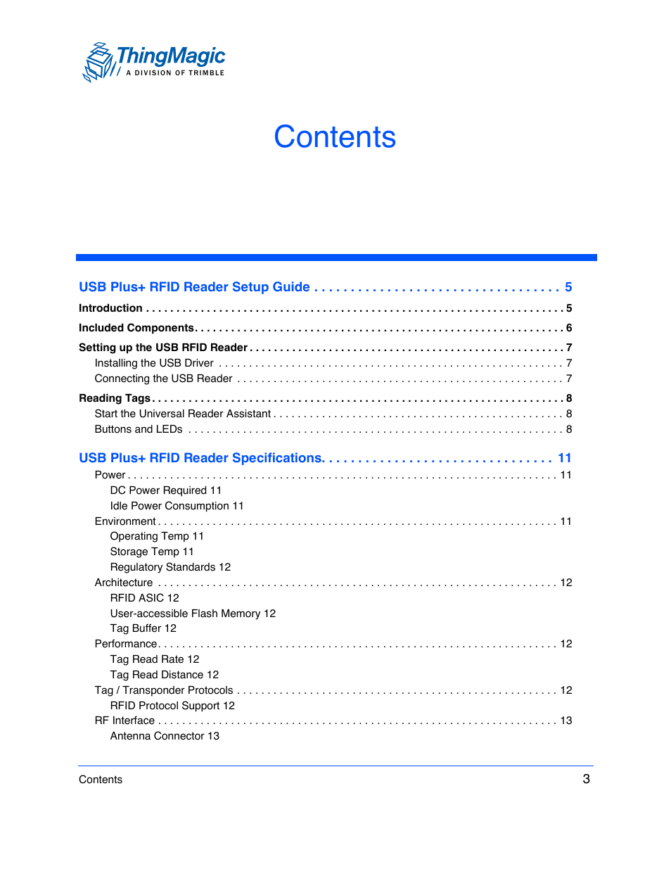 ThingMagic USB Plus+ RFID Reader User Manual | Page 3 / 16
