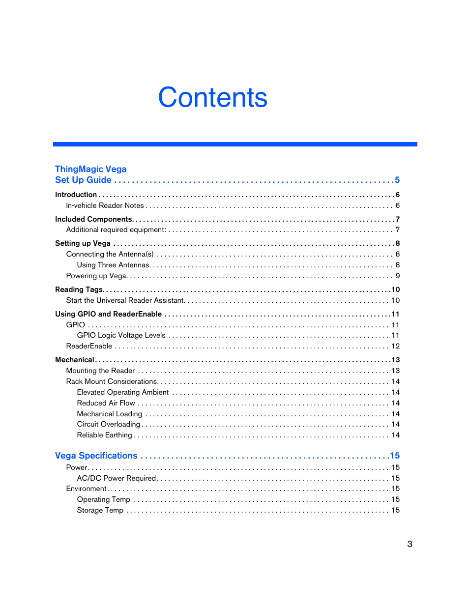 ThingMagic Vega User Manual | Page 3 / 20