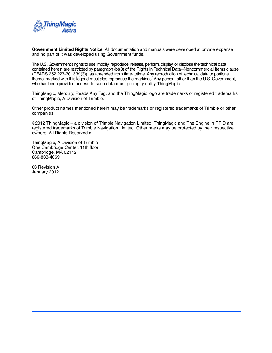 ThingMagic Astra User Manual | Page 2 / 75