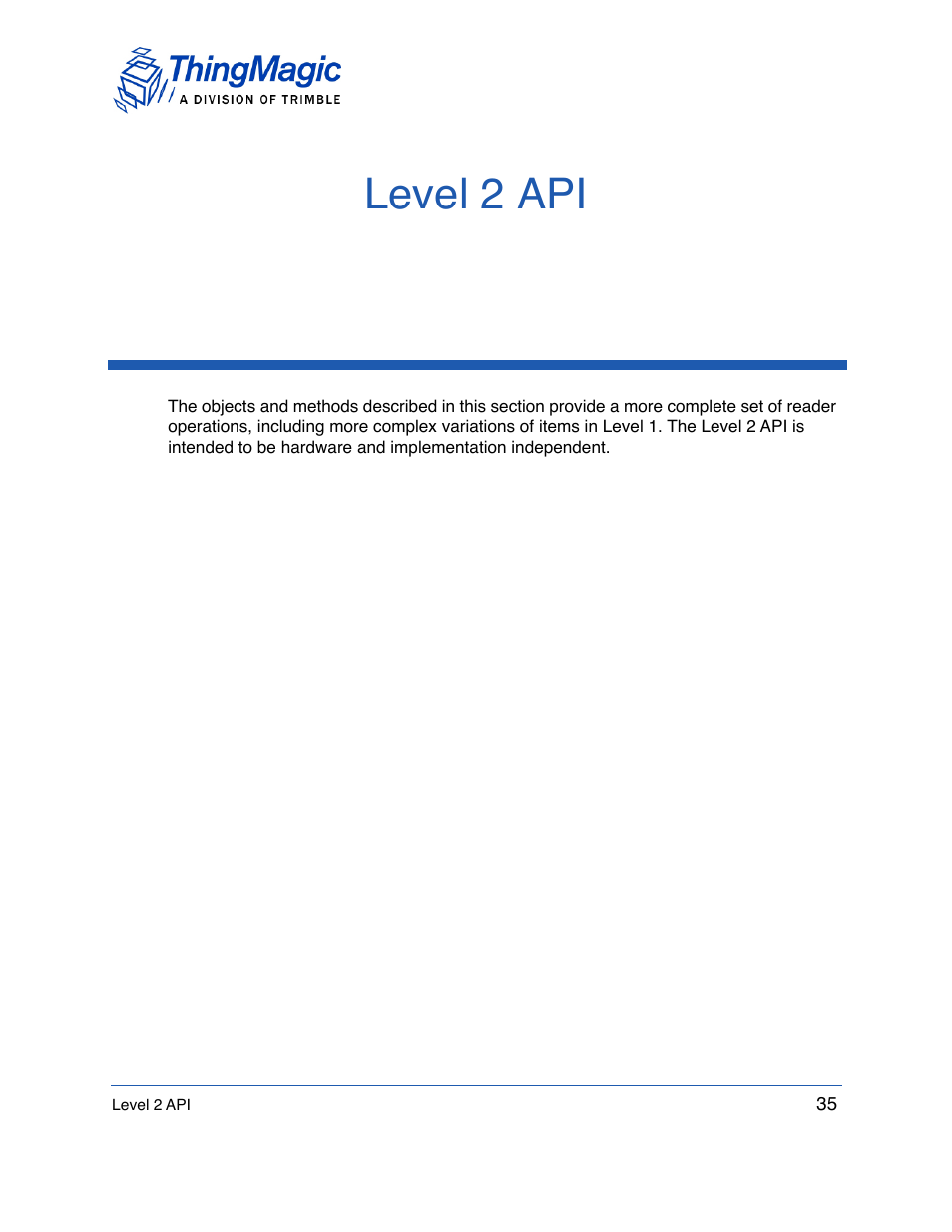 Level 2 api | ThingMagic Mercury API v1.23.0 User Manual | Page 35 / 128