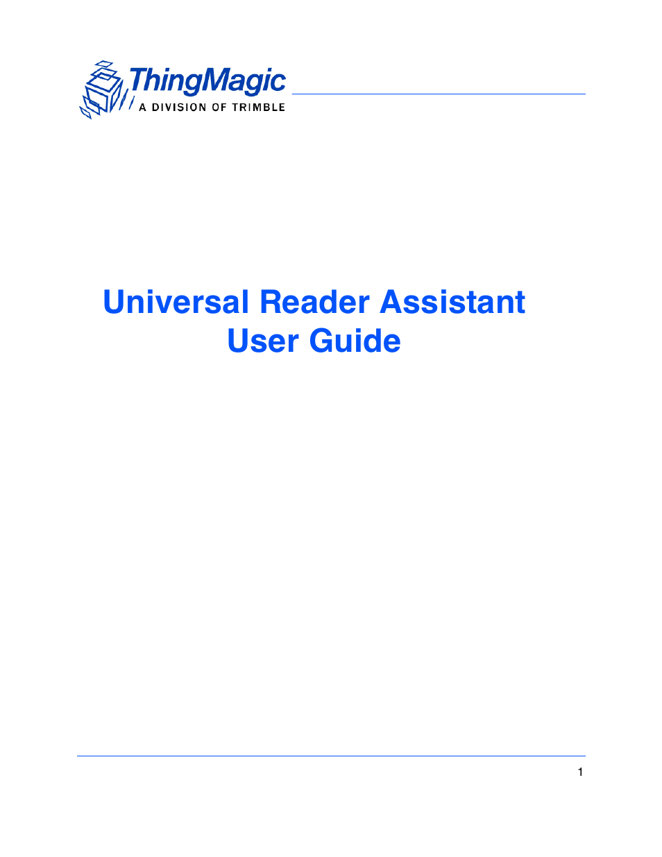 ThingMagic Universal Reader Assistant 2.6 User Manual | 34 pages