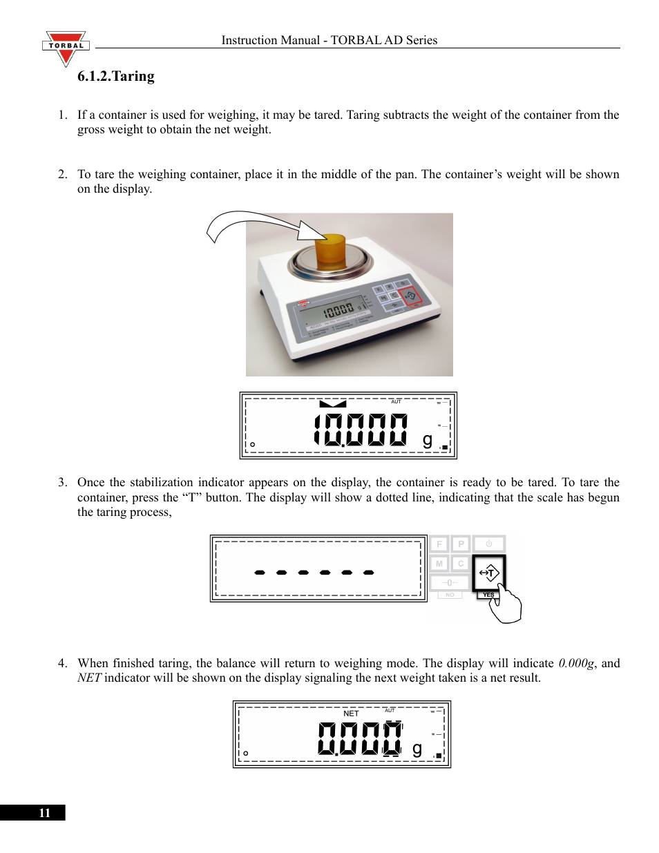 Taring | Torbal AD50 Series Manual User Manual | Page 11 / 67