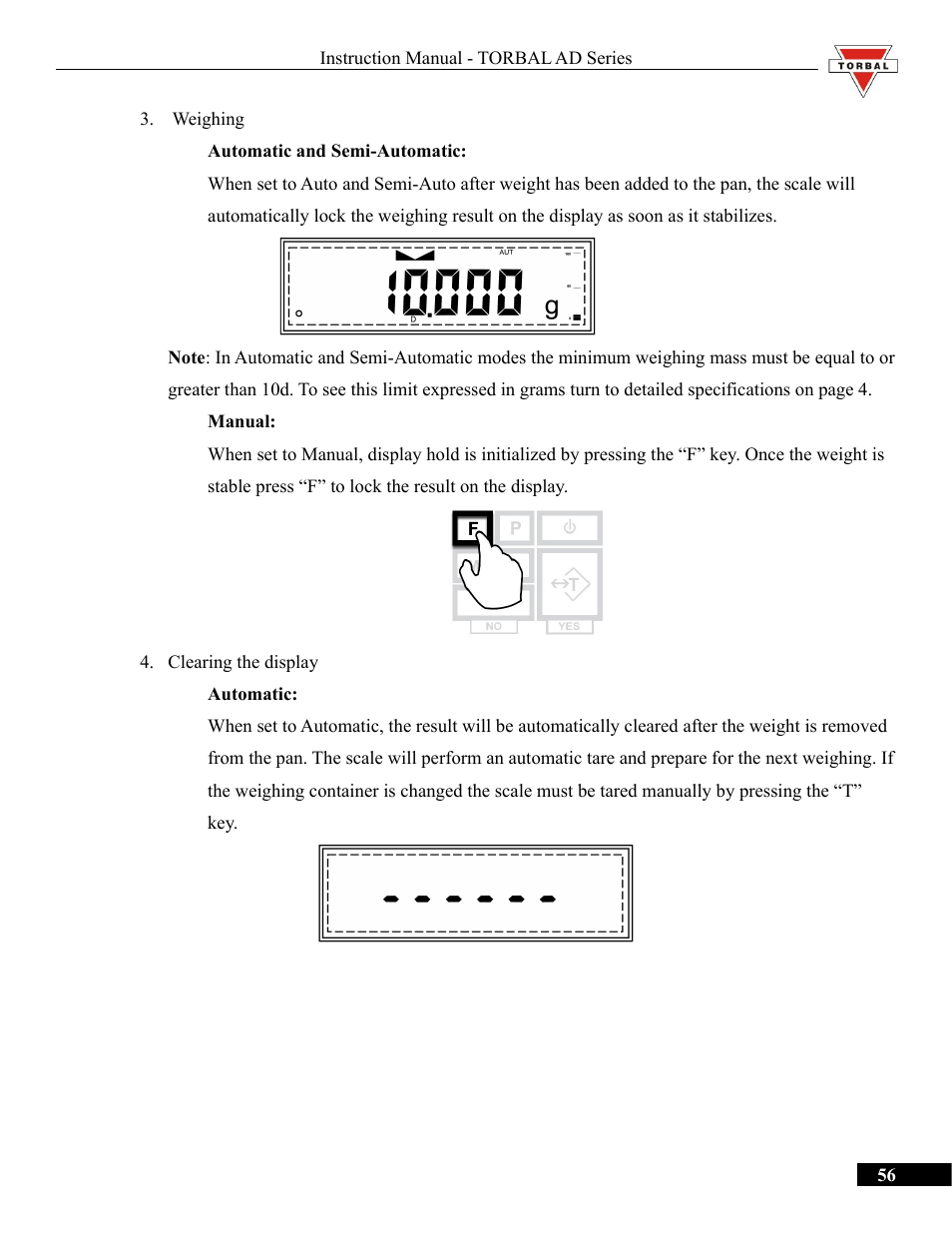 Torbal AD50 Series Manual User Manual | Page 56 / 67