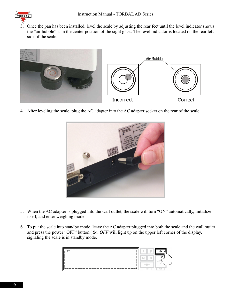 Torbal AD50 Series Manual User Manual | Page 9 / 67