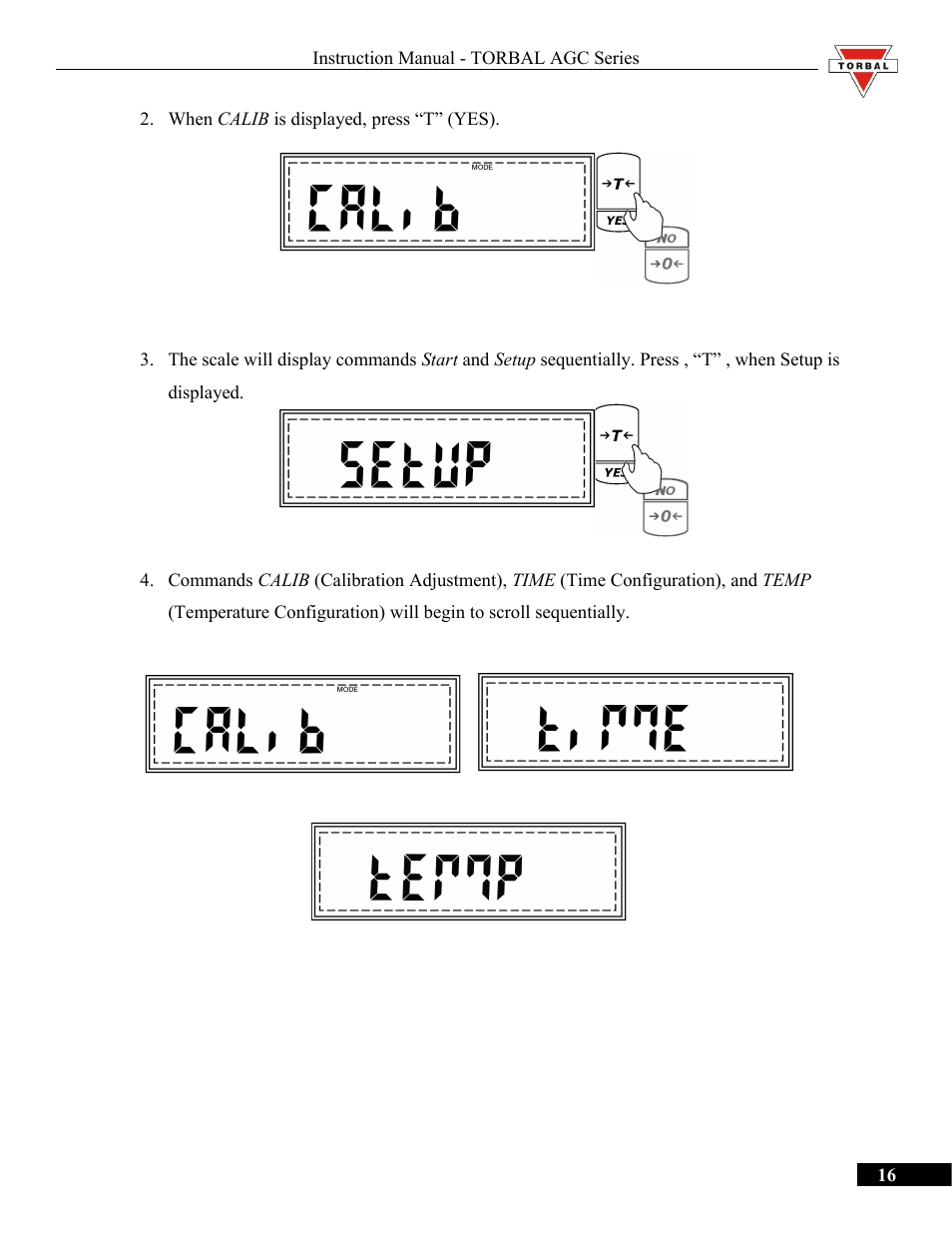 Torbal AGC Series Manual User Manual | Page 16 / 75