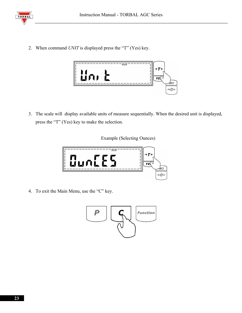 Torbal AGC Series Manual User Manual | Page 23 / 75