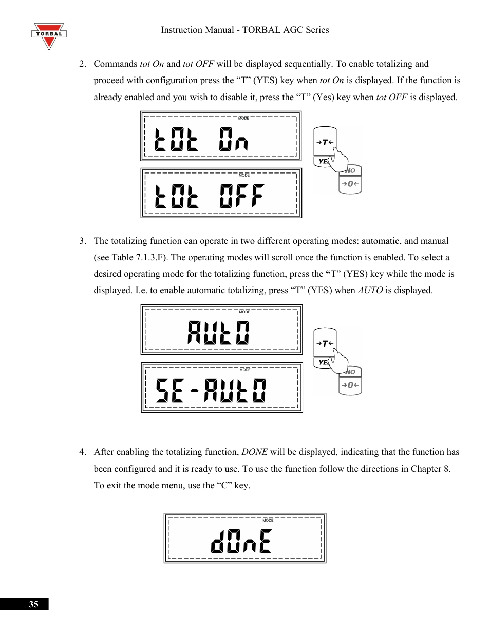 Torbal AGC Series Manual User Manual | Page 35 / 75