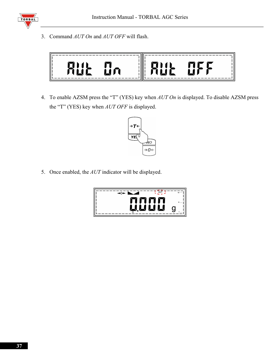 Torbal AGC Series Manual User Manual | Page 37 / 75