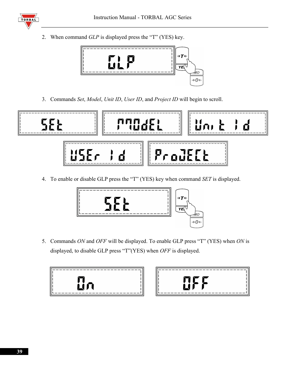 Torbal AGC Series Manual User Manual | Page 39 / 75