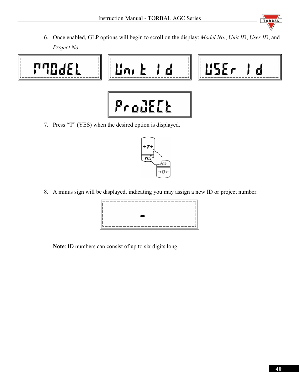 Torbal AGC Series Manual User Manual | Page 40 / 75