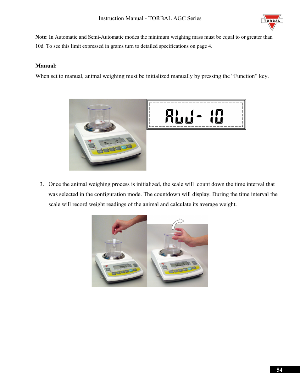 Torbal AGC Series Manual User Manual | Page 54 / 75