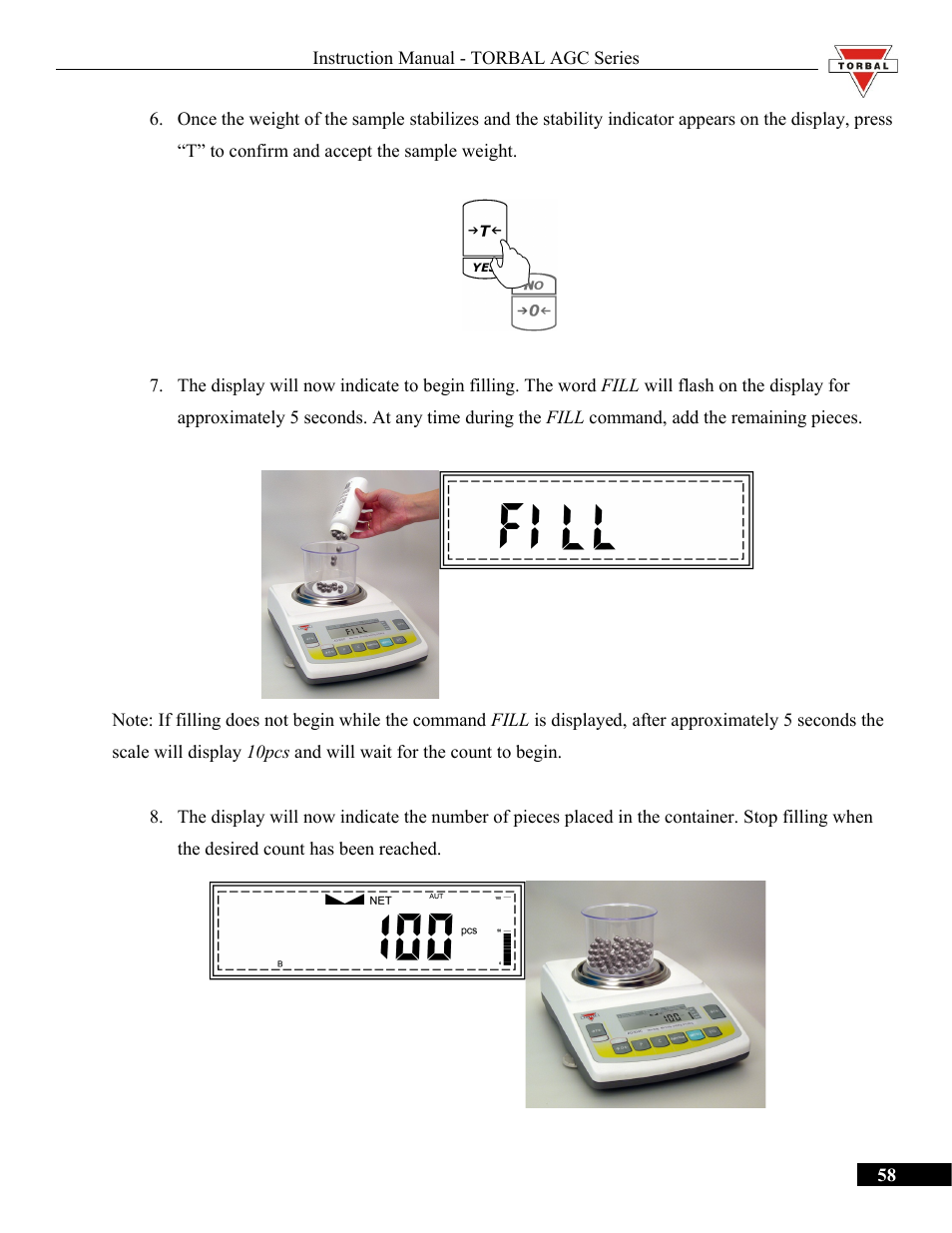 Torbal AGC Series Manual User Manual | Page 58 / 75