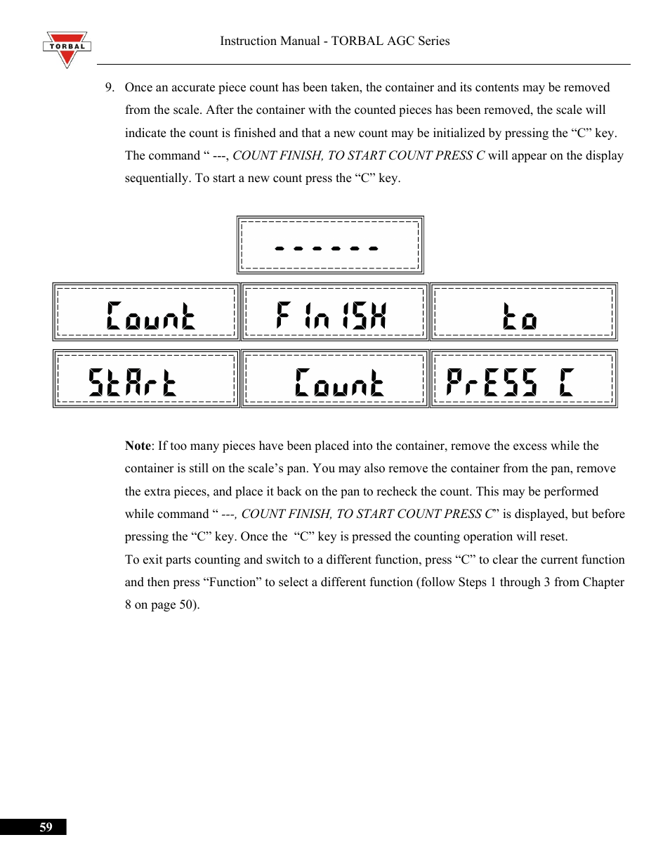Torbal AGC Series Manual User Manual | Page 59 / 75