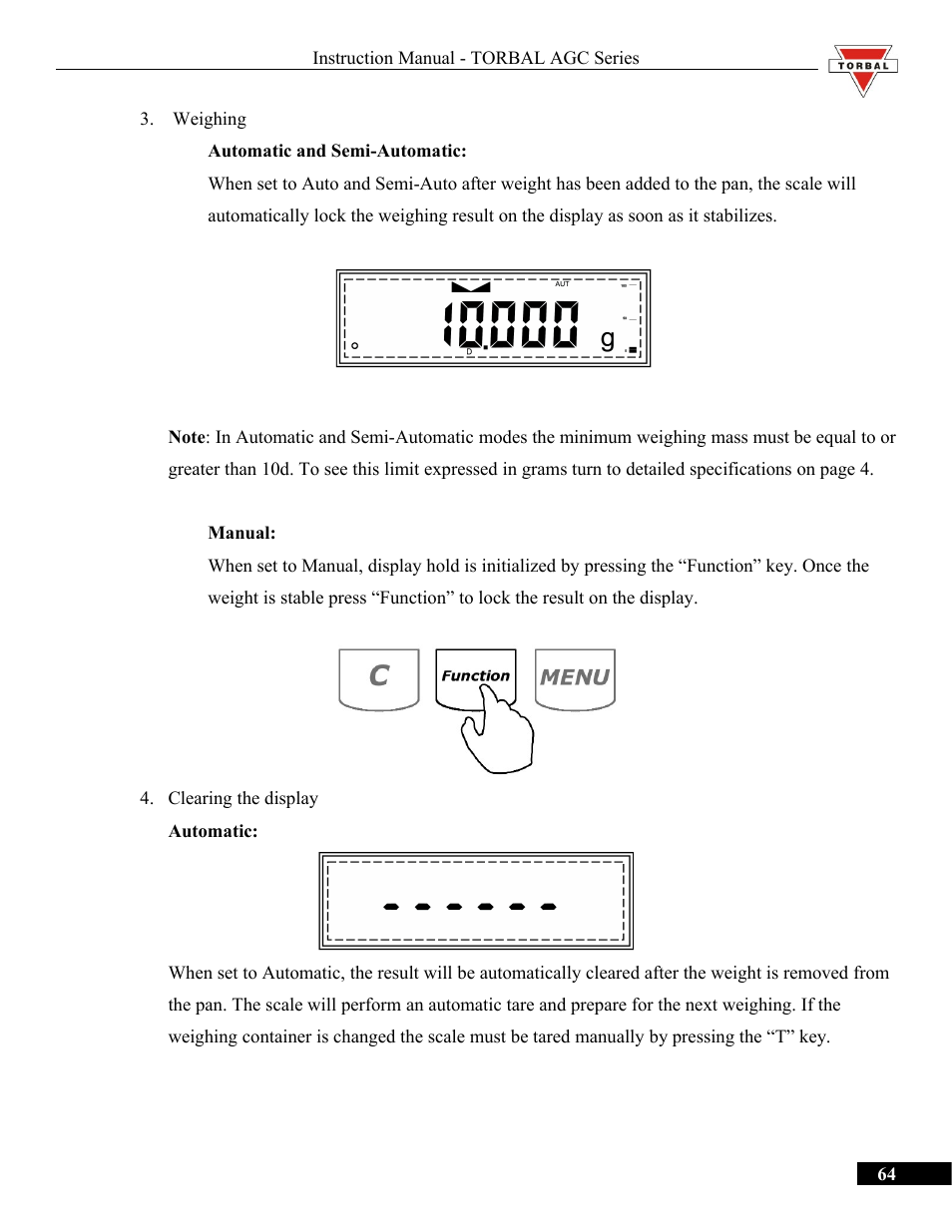 Torbal AGC Series Manual User Manual | Page 64 / 75
