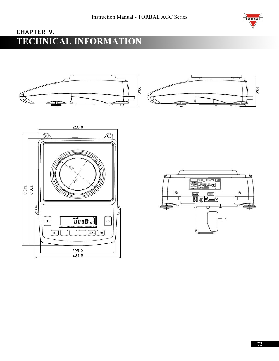 Technical information | Torbal AGC Series Manual User Manual | Page 72 / 75