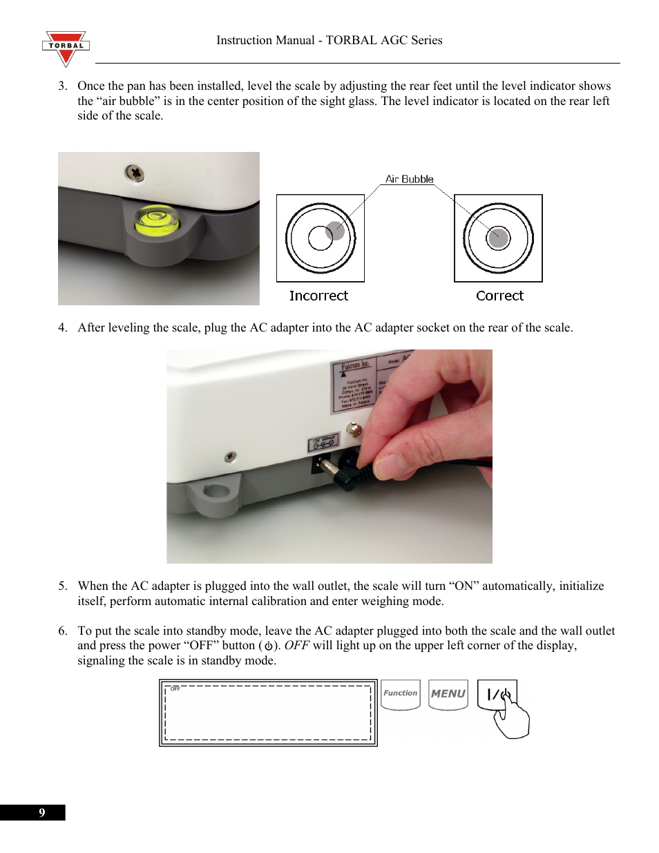 Torbal AGC Series Manual User Manual | Page 9 / 75