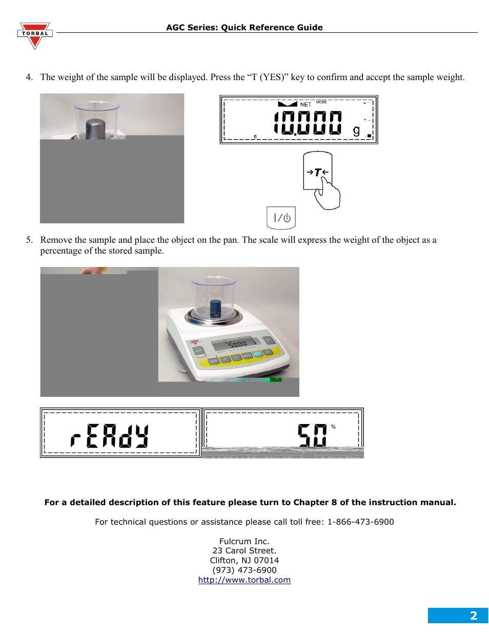 Torbal AGC Series Quick Reference Guides User Manual | Page 10 / 12
