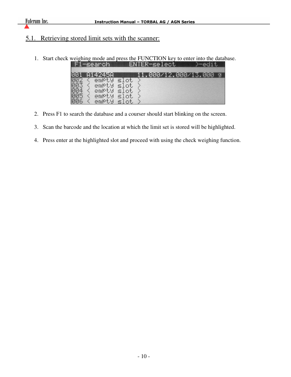 Torbal AG Series User Manual | Page 10 / 12