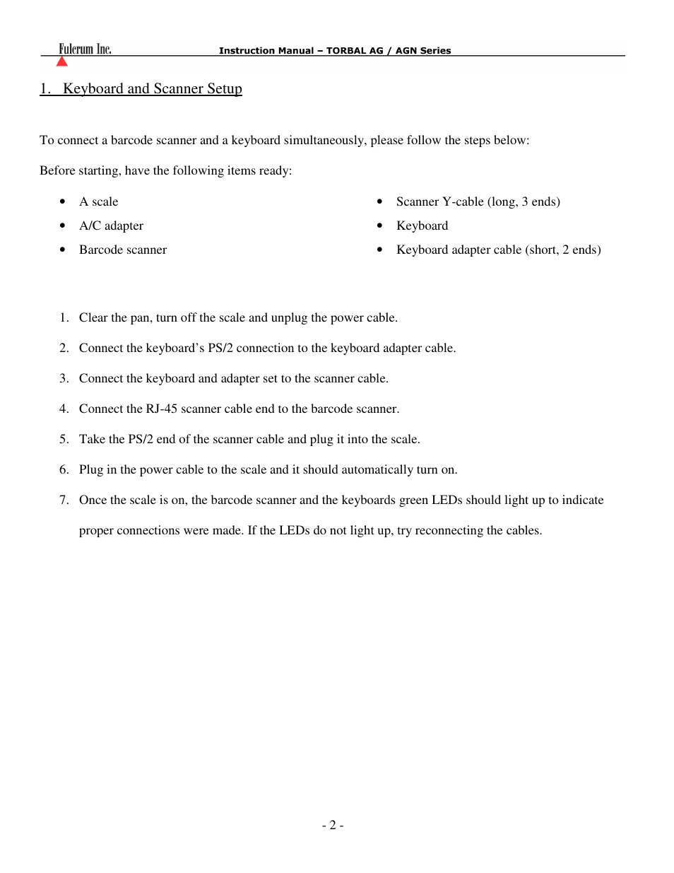 Torbal AG Series User Manual | Page 2 / 12