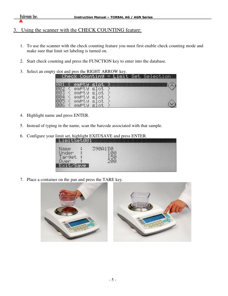 Torbal AG Series User Manual | Page 5 / 12