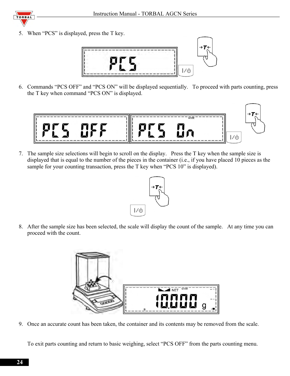 Torbal AGCN200 User Manual | Page 24 / 54