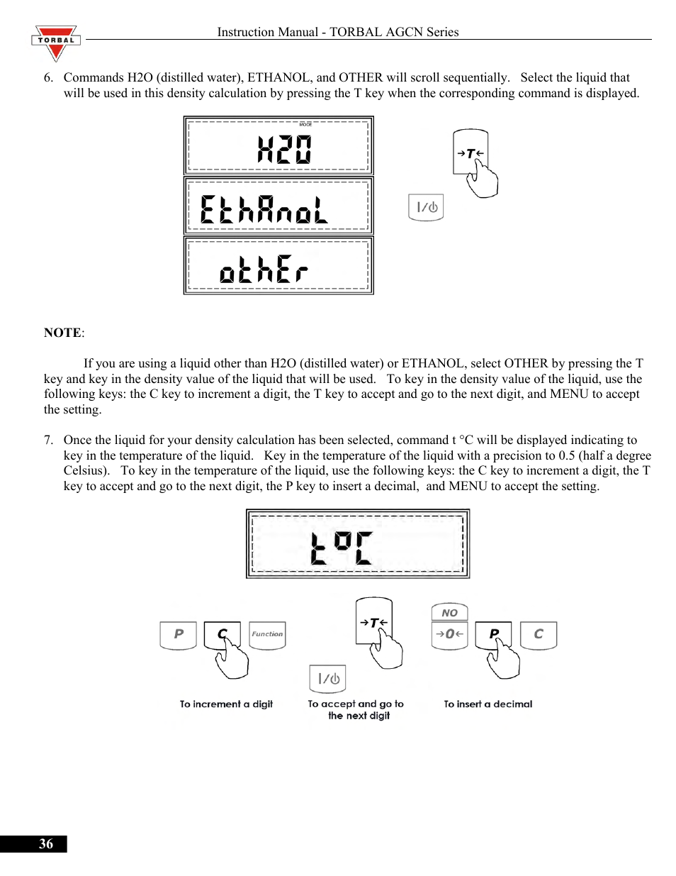 Torbal AGCN200 User Manual | Page 36 / 54