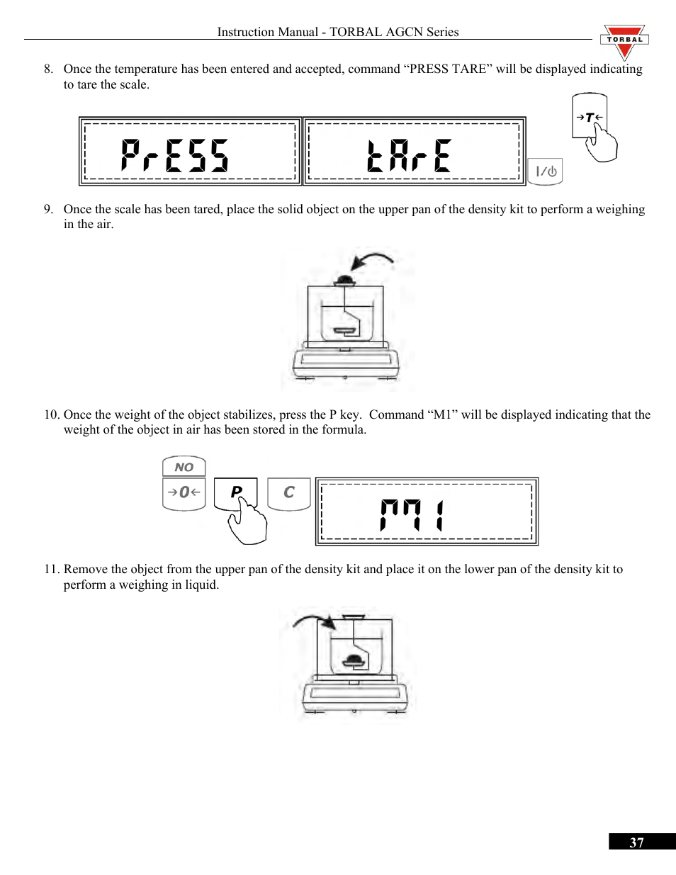 Torbal AGCN200 User Manual | Page 37 / 54