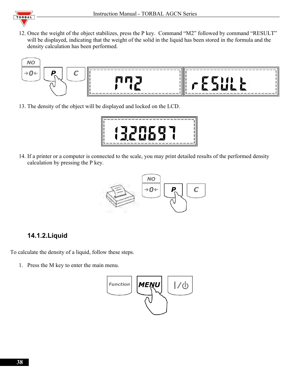 Liquid | Torbal AGCN200 User Manual | Page 38 / 54