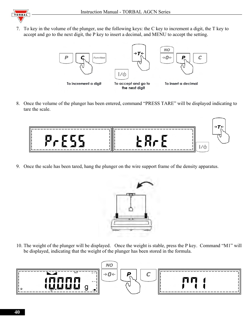 Torbal AGCN200 User Manual | Page 40 / 54