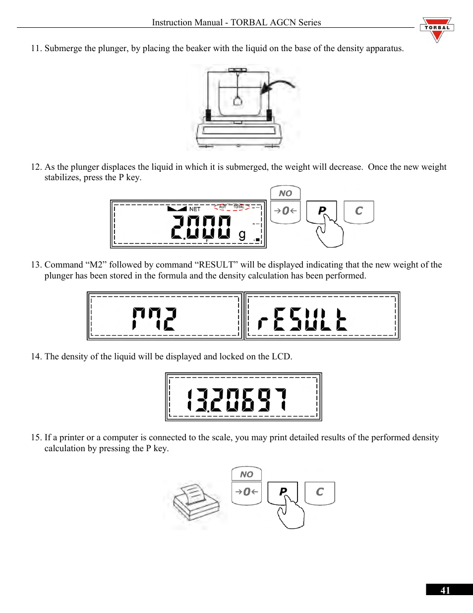 Torbal AGCN200 User Manual | Page 41 / 54